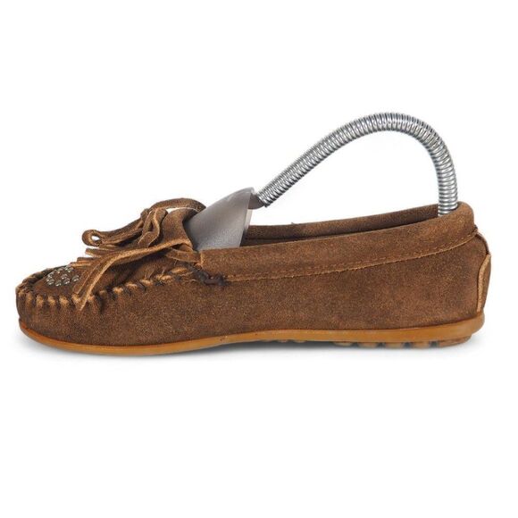 Minnetonka "Peace" Suede Slip-on Moccasins Brown Women's 7 - Picture 6 of 11